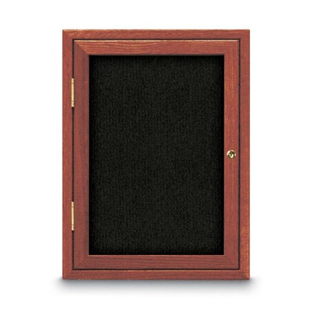 United Visual Products Sliding Door Indoor Enclosed Corkboard, 7 UV9028ACS-WHITE-COBACC